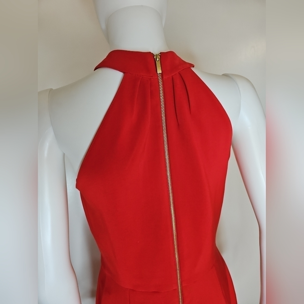 Women's Red Bodycon  Sleeveless Dress Knee Length Formal Cocktail Sz 8 - Picture 9 of 13